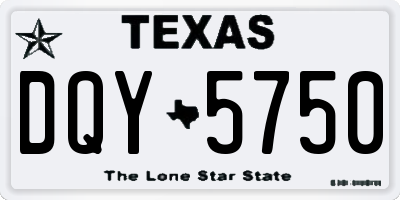 TX license plate DQY5750
