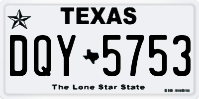TX license plate DQY5753