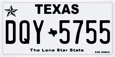TX license plate DQY5755