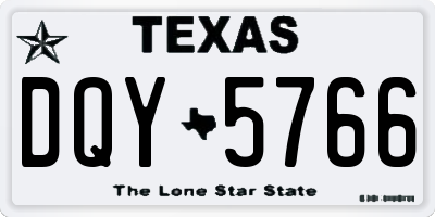 TX license plate DQY5766