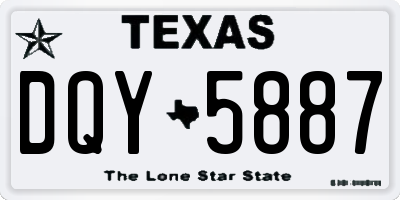 TX license plate DQY5887