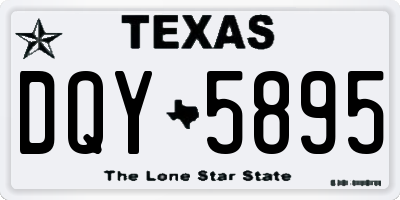 TX license plate DQY5895