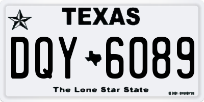 TX license plate DQY6089
