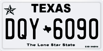 TX license plate DQY6090