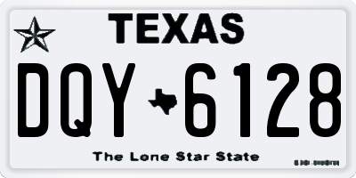 TX license plate DQY6128