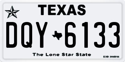 TX license plate DQY6133