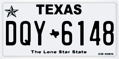 TX license plate DQY6148