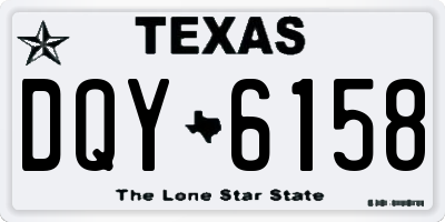 TX license plate DQY6158