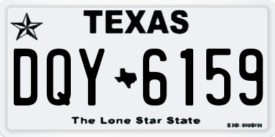 TX license plate DQY6159