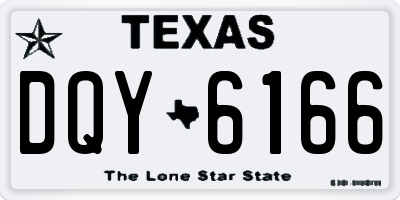 TX license plate DQY6166