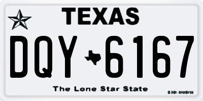 TX license plate DQY6167