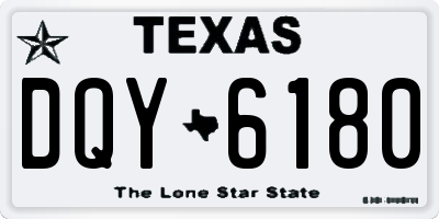 TX license plate DQY6180
