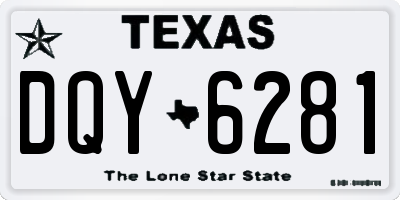 TX license plate DQY6281