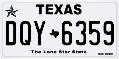 TX license plate DQY6359