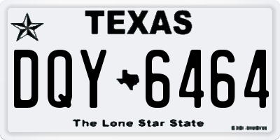 TX license plate DQY6464