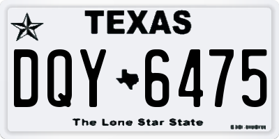 TX license plate DQY6475