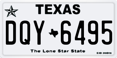 TX license plate DQY6495
