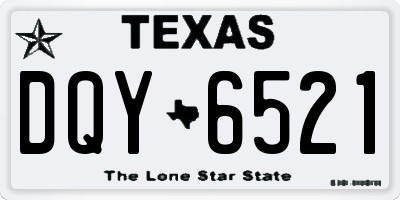 TX license plate DQY6521