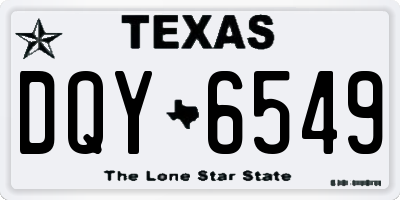 TX license plate DQY6549