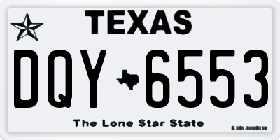 TX license plate DQY6553