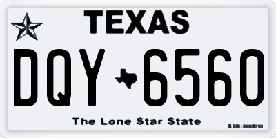 TX license plate DQY6560