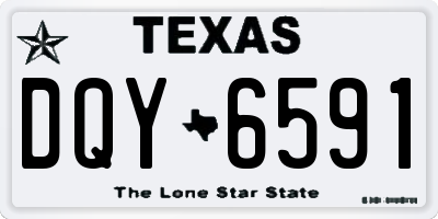 TX license plate DQY6591