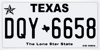 TX license plate DQY6658