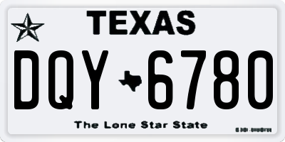 TX license plate DQY6780