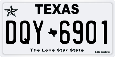 TX license plate DQY6901