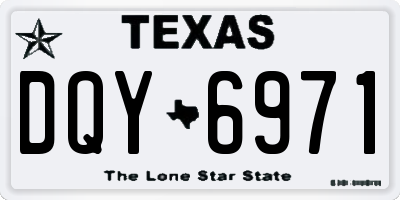 TX license plate DQY6971