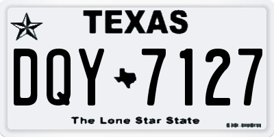 TX license plate DQY7127