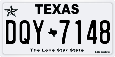 TX license plate DQY7148