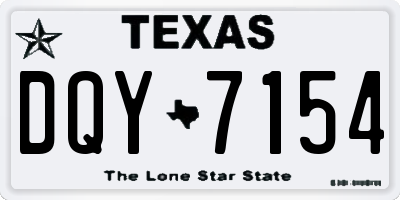 TX license plate DQY7154