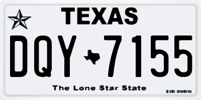 TX license plate DQY7155