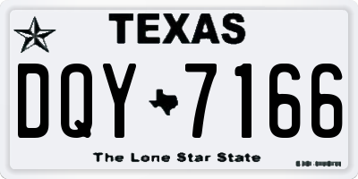 TX license plate DQY7166