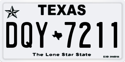 TX license plate DQY7211