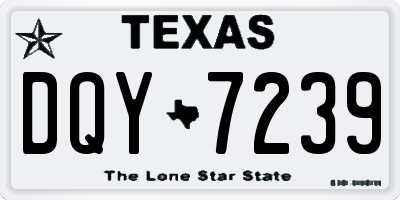 TX license plate DQY7239