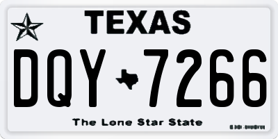 TX license plate DQY7266