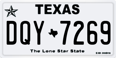 TX license plate DQY7269