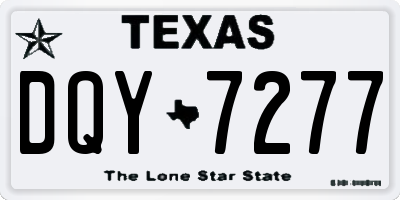 TX license plate DQY7277