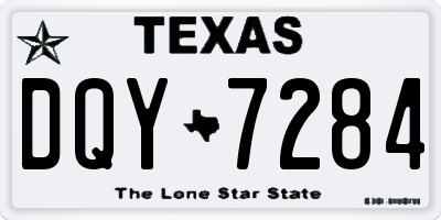 TX license plate DQY7284