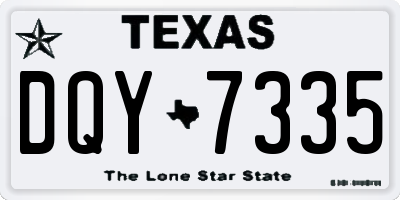 TX license plate DQY7335