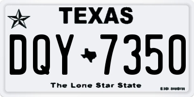TX license plate DQY7350