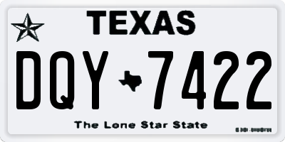 TX license plate DQY7422