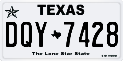 TX license plate DQY7428