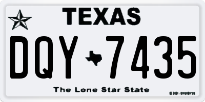 TX license plate DQY7435