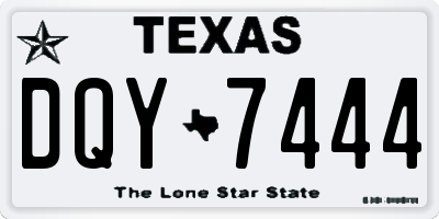 TX license plate DQY7444