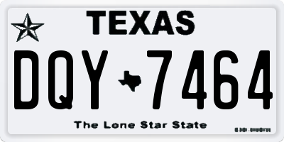 TX license plate DQY7464