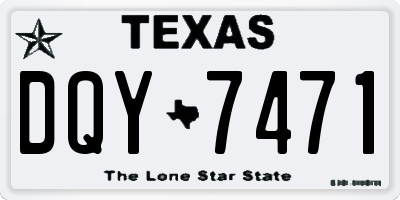 TX license plate DQY7471