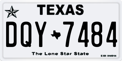 TX license plate DQY7484